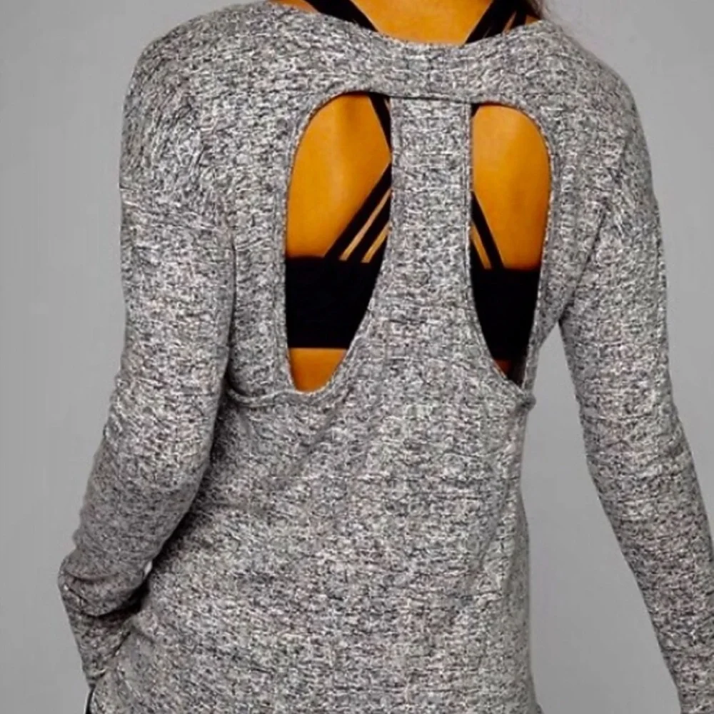Athleta Luxe Cutout Pose Long Sleeve Sweater